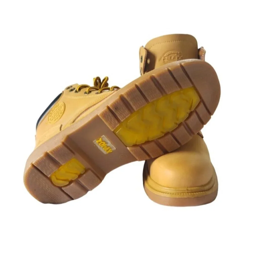 ROOPGK CAHHRRN HUGOV, Leather Work Boots, Yellow, Size 42 NWOT